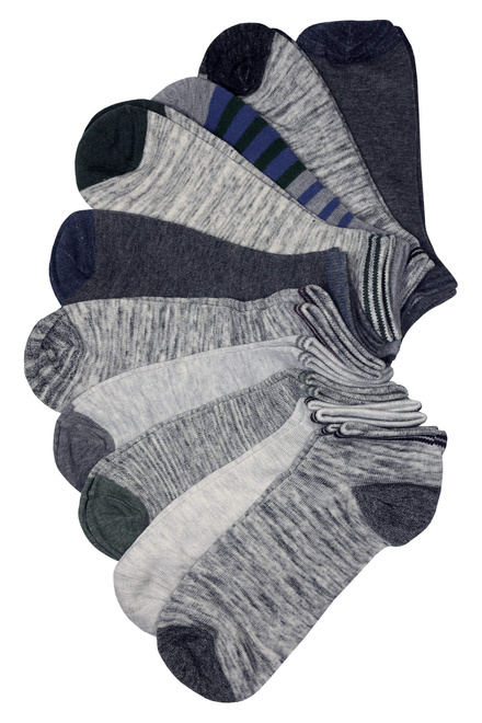 Žíhané kotníčkové ponožky univerzální F-100 - 3 páry vícebarevná velikost: 43-46