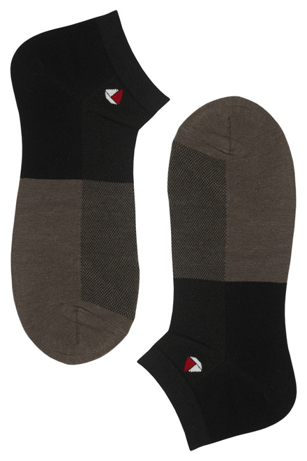 Kvalitní kotníčkové kotníčkové bavlněné ponožky CM150 - 3 páry vícebarevná velikost: 44-47