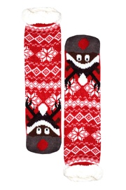Deer vánoční ponožky termo se sobem WW048