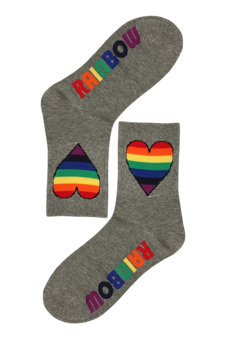 Rainbow LGBT Aura.Via vysoké ponožky bavlna 5bal.