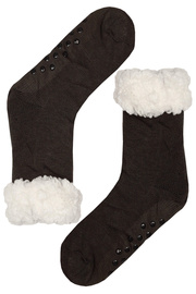 Brown hřejivé ponožky zimní pro muže MC109