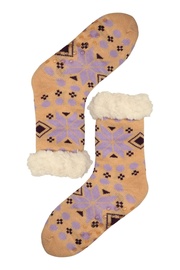 Flake beige zimní hřejivé ponožky pro dámy WW026
