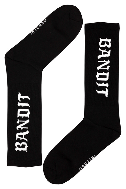 Bandit Intenso dark stylové vysoké ponožky černá velikost: 36-40