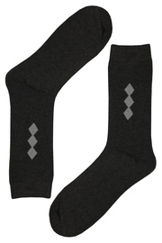 Thermo vysoké ponožky hřejivé tmavé bavlna HM202 2 bal.