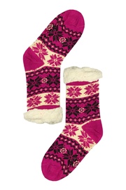 Fiocco pink vysoké hřejivé ponožky s beránkem