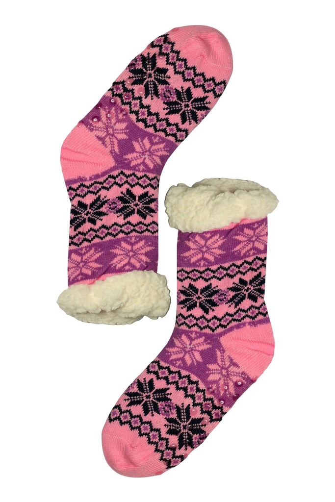 Fiocco rose vysoké hřejivé ponožky s beránkem