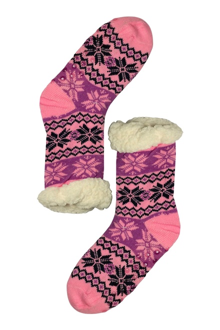 Fiocco rose vysoké hřejivé ponožky s beránkem