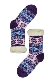 Fiocco violet vysoké hřejivé ponožky s beránkem