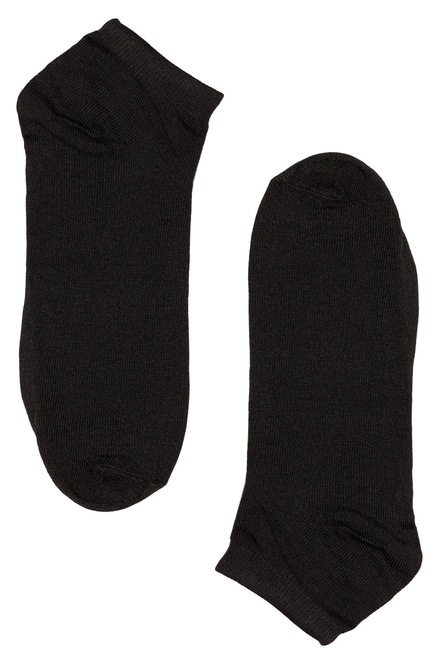 Levné kotníkové pánské ponožky z bavlny LM200C 3 páry černá velikost: 43-47