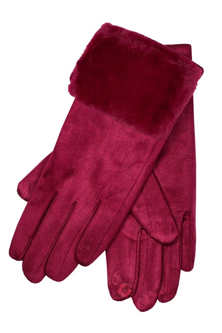 Elena Borgogna dámské rukavice s kožešinou