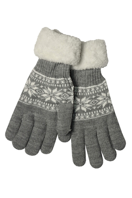 Gardina grey zimní rukavice s kožíškem dámské R537PM