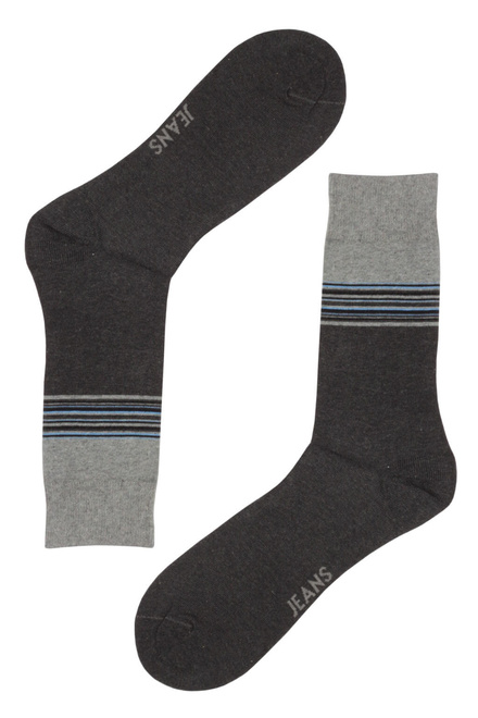 Pánské Bellinda Jeans ponožky se vzorem pruh 2 páry vícebarevná velikost: 39-42