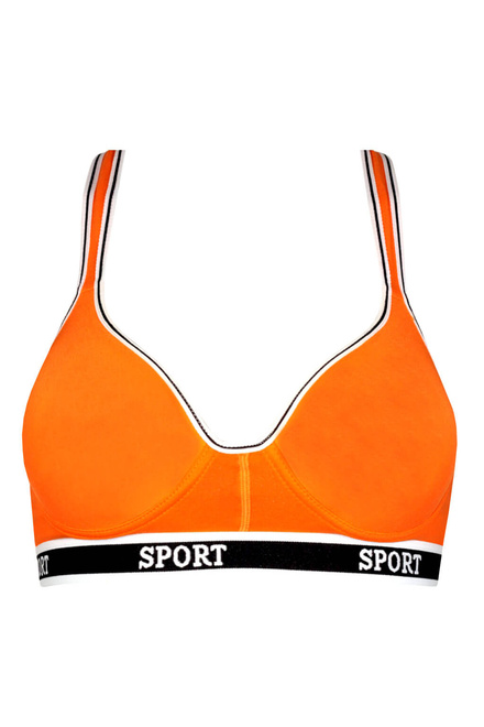 Katty bra - sportovní vyztužená oranžová velikost: 80C