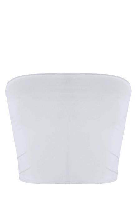Klárka elastický top bez ramínek bílá velikost: XL