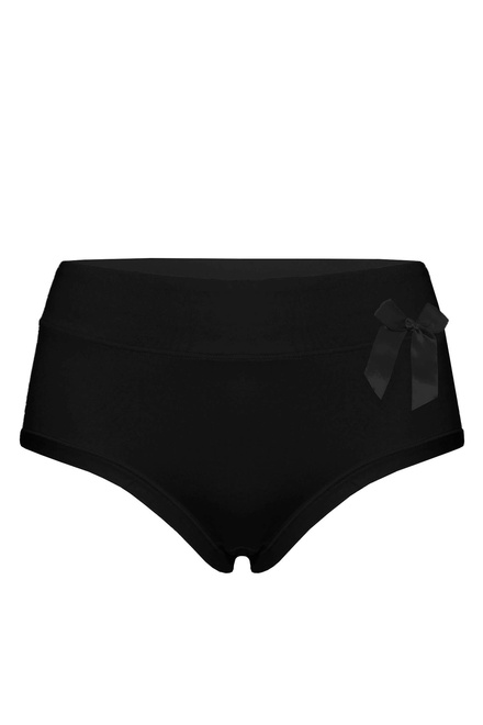 Anet black jednobarevné kalhotky vyšší 9033 - 3 bal černá velikost: XL