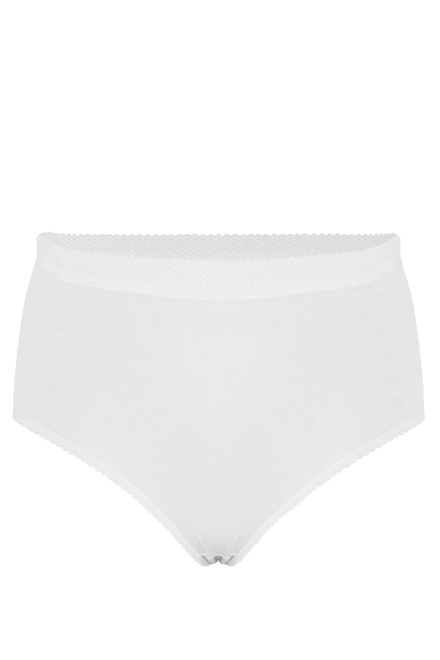 Apolena bavlněné kalhotky s vysokým pasem 2ks bílá velikost: XXL