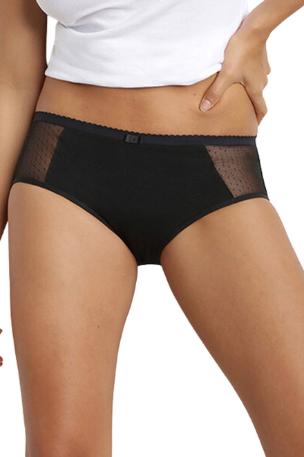 Menstrual lace boxer strong DIM - menstruační kalhotky Bellinda černá velikost: S