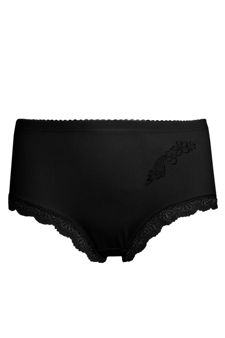 Danča bavlněné kalhotky s krajkou 9009 - 3bal černá velikost: XXL