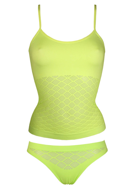 Naomi komplet - košilka + tanga světle zelená velikost: L
