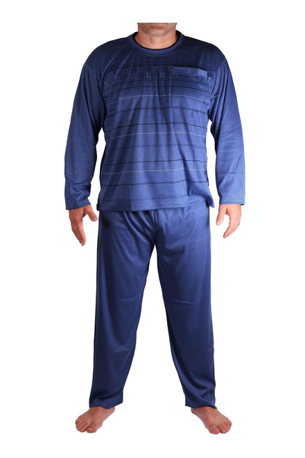 Milan pyžamo pánské dlouhé V1611 tmavě modrá velikost: XL