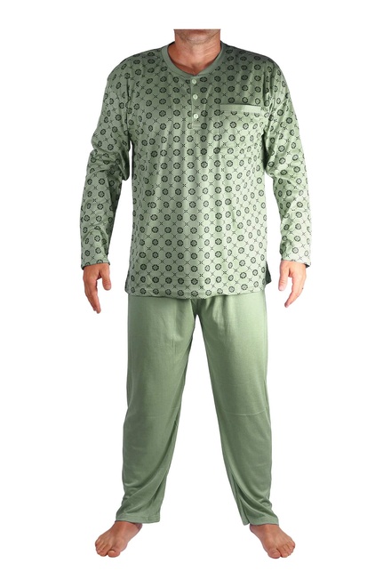 Vladan pánské maxi pyžamo BNA301-DT světle zelená velikost: 4XL