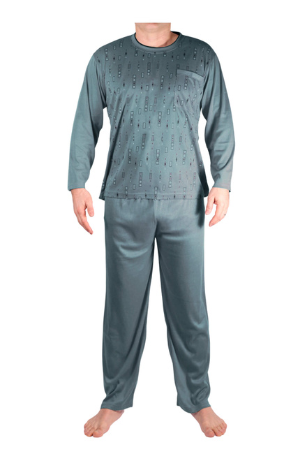 Vlastimil dlouhé pyžamo pánské V2337 tmavě šedá velikost: 3XL