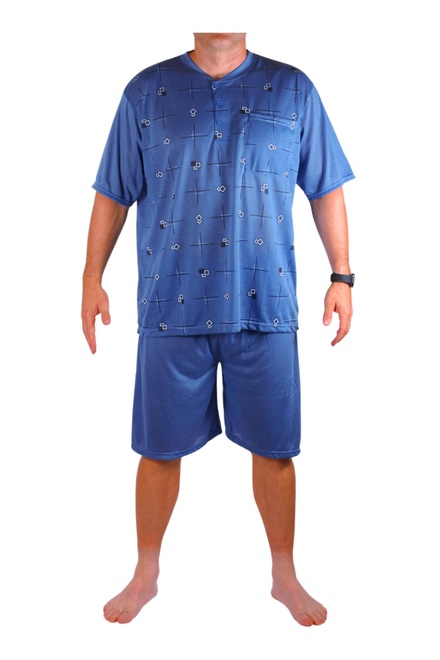 Arpád pánské pyžamo krátký rukáv a kraťasy tmavě šedá velikost: L