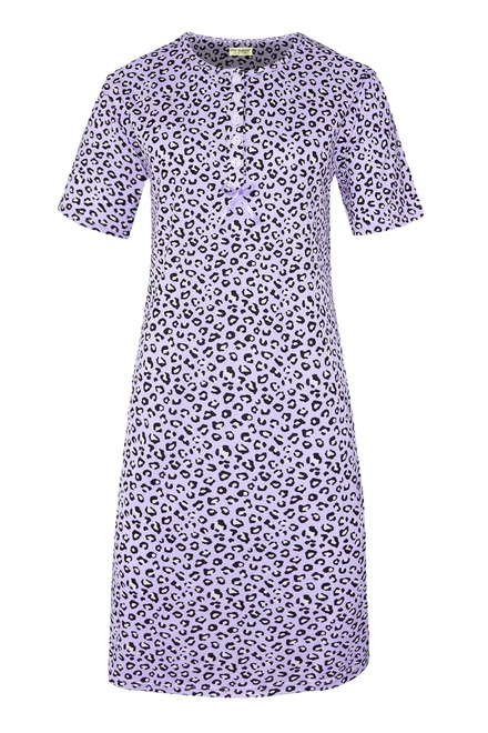 Katarina dámská noční košile leopardí vzor 6529 světle zelená velikost: XL