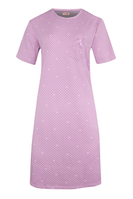 Danuška dámská noční košile s puntíky 6528 světle fialová velikost: XL
