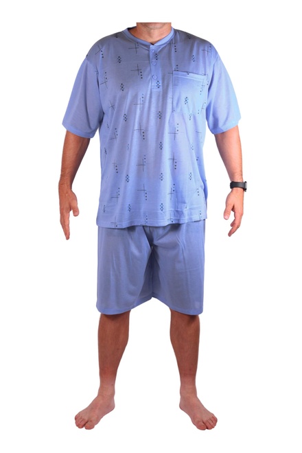 Honza pánské pyžamo s krátkým rukávem světle šedá velikost: 5XL
