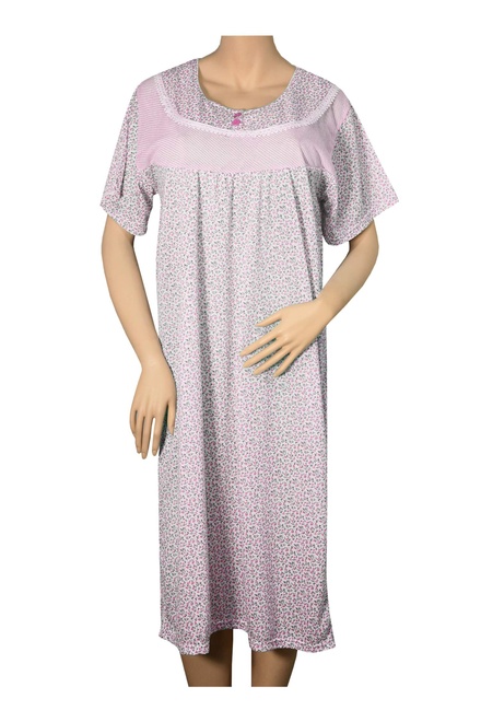Halina dámská noční košile krátký rukáv růžová velikost: 3XL