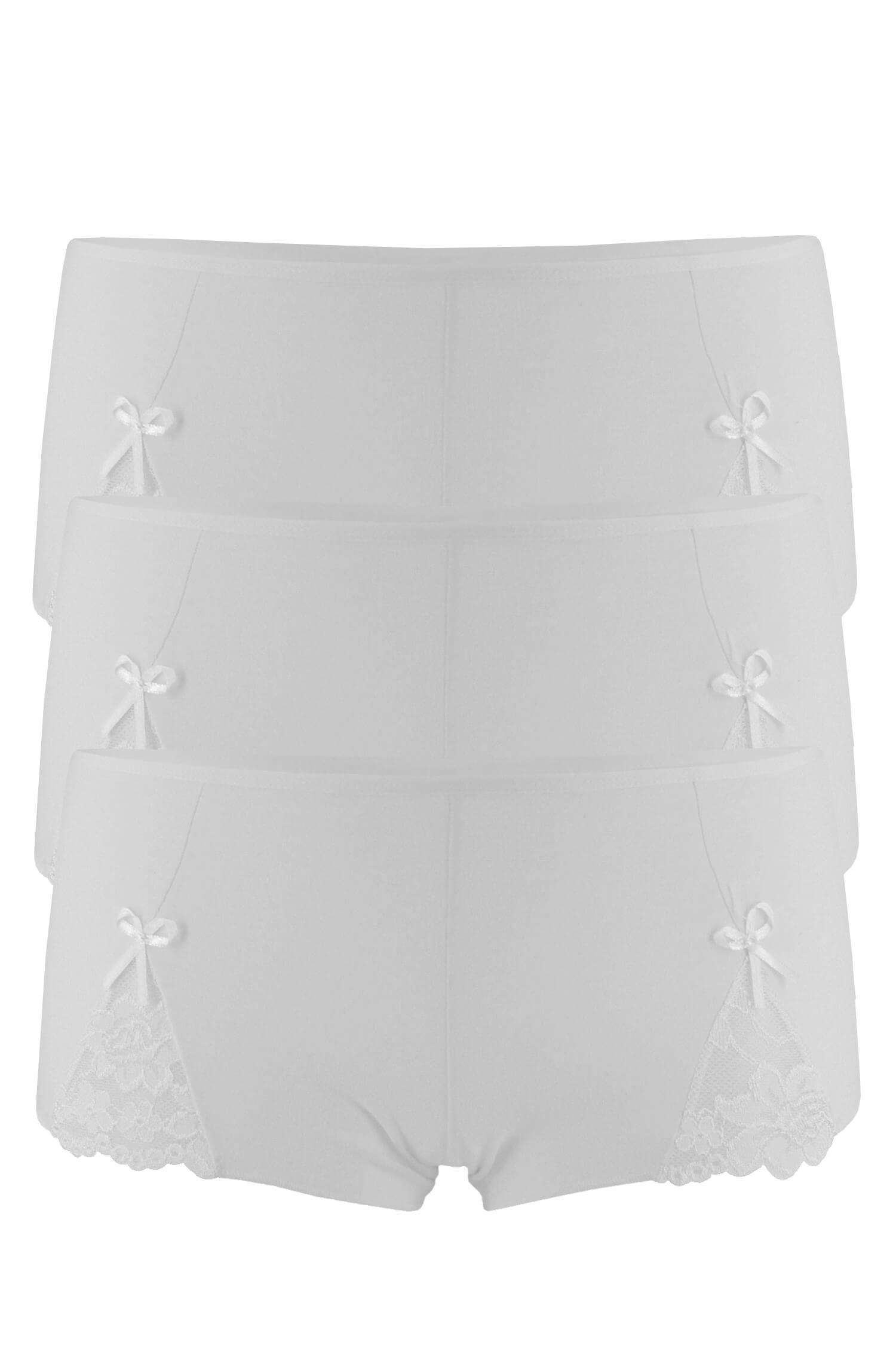 Jumba nohavičkové kalhotky bavlna C-384 - 3 bal XL bílá