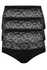 Basura krajkové kalhotky s vysokým pasem 5B56 3bal. černá XL