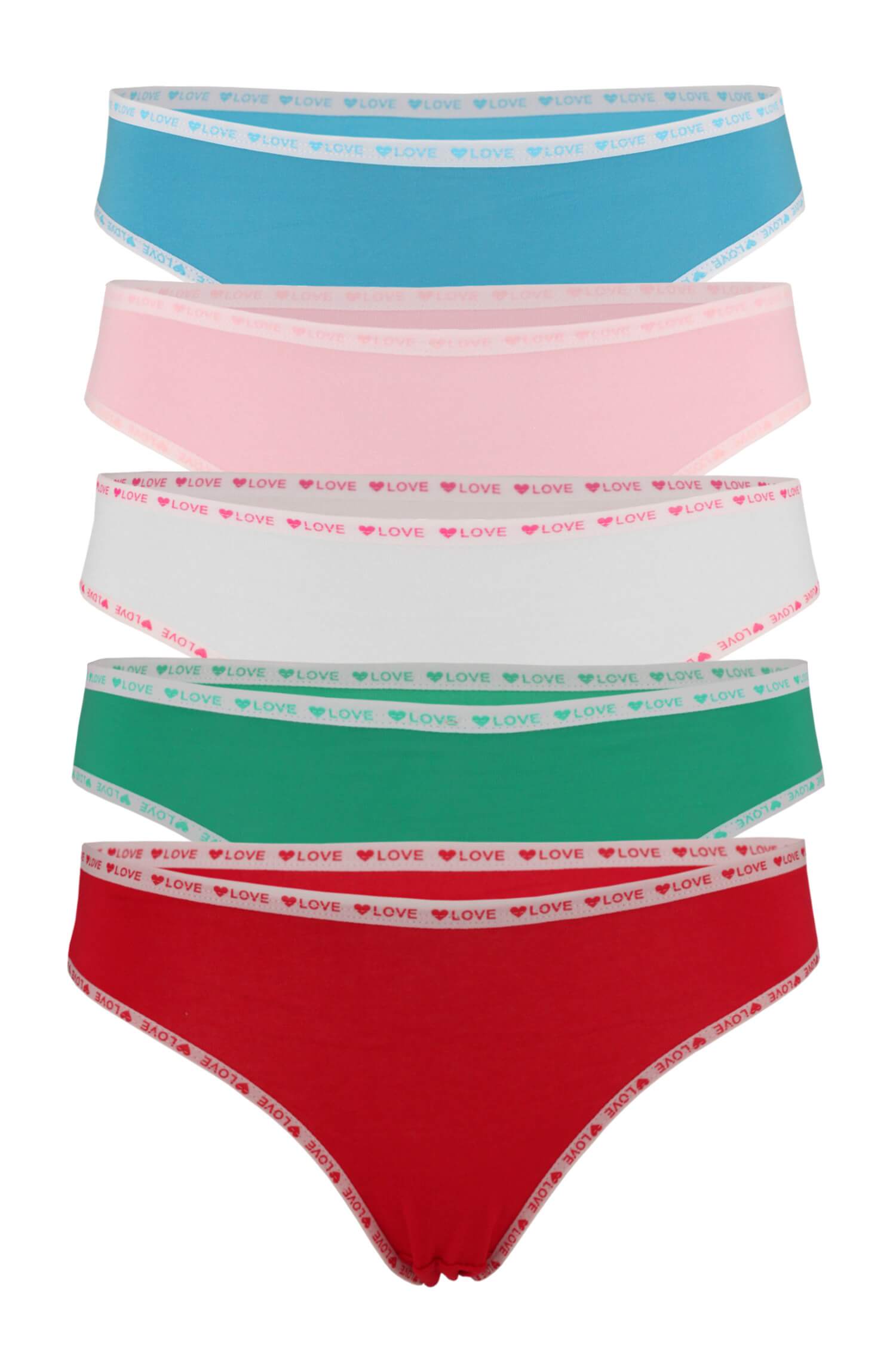 Corazon bavlněné bikini kalhotky K083-5 ks L vícebarevná