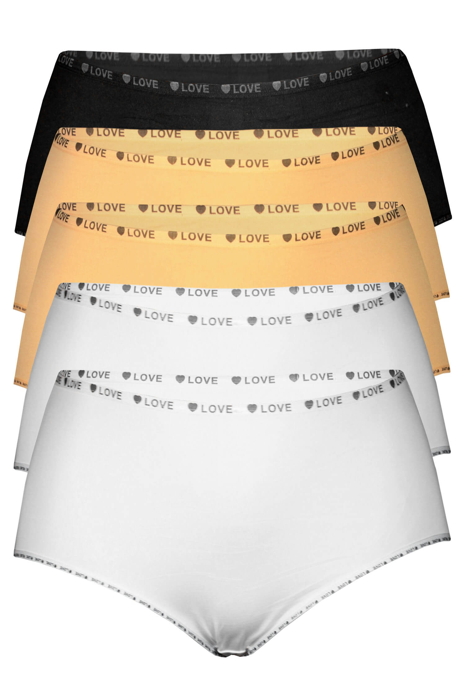 Diada Love bambusové maxi kalhotky 5ks 4XL vícebarevná