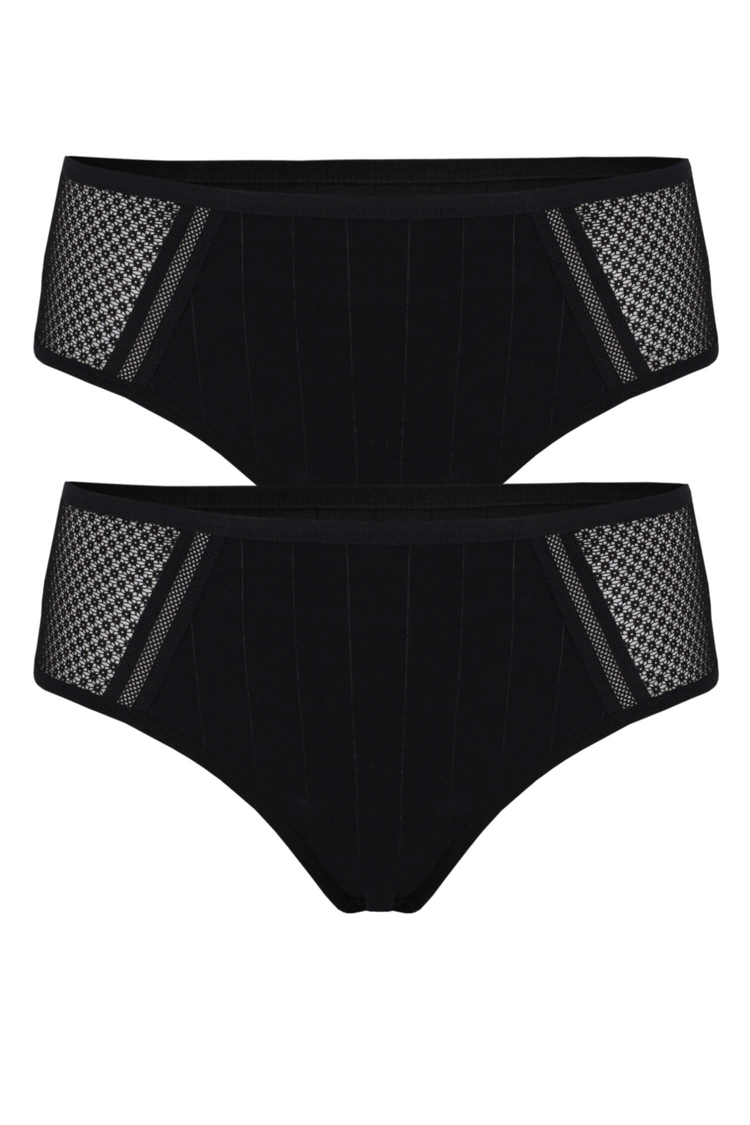 Gala Komfort bavlněné kalhotky D31 - 2bal XL černá