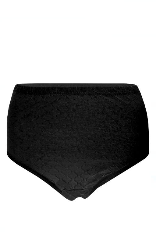 Marie bavlněné kalhotky s plastickým vzorem XXL černá