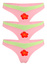 Tasmin bavlněná tanga 3ks růžová M