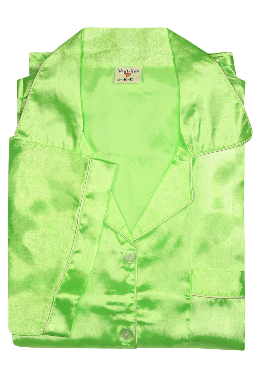 Kalipo Maxi saténové pyžamo 3XL zářivě zelená