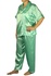 Abelia saténové pyžamo s krátkým rukávem světle zelená 4XL
