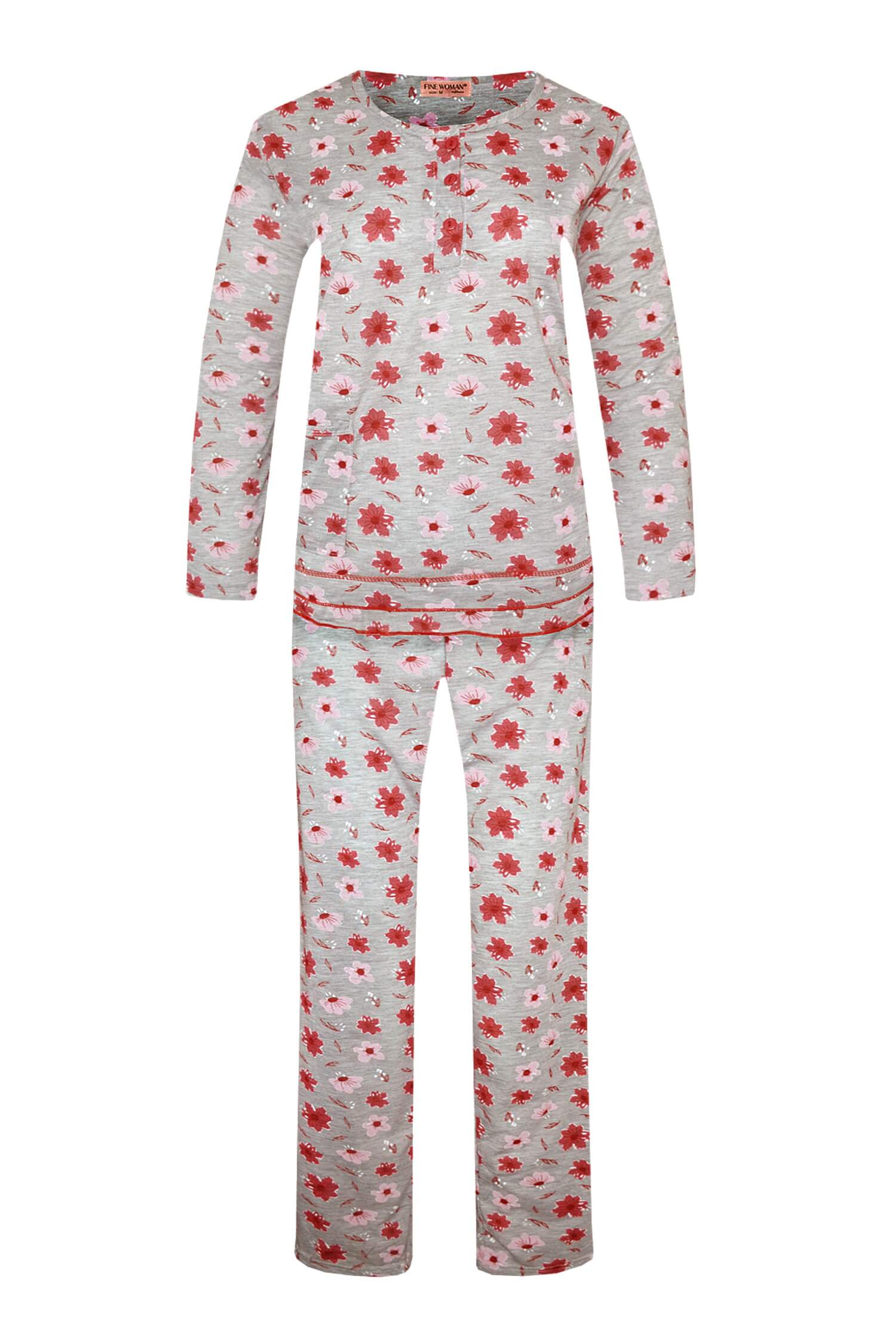 Arenda dámské dlouhé pyžamo 2297 3XL růžová