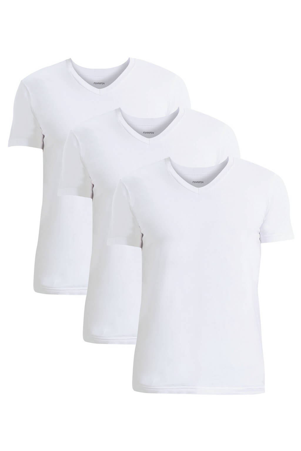 Tezen kvalitní pánské triko do 'V' FTV01 - trojbal XXL bílá