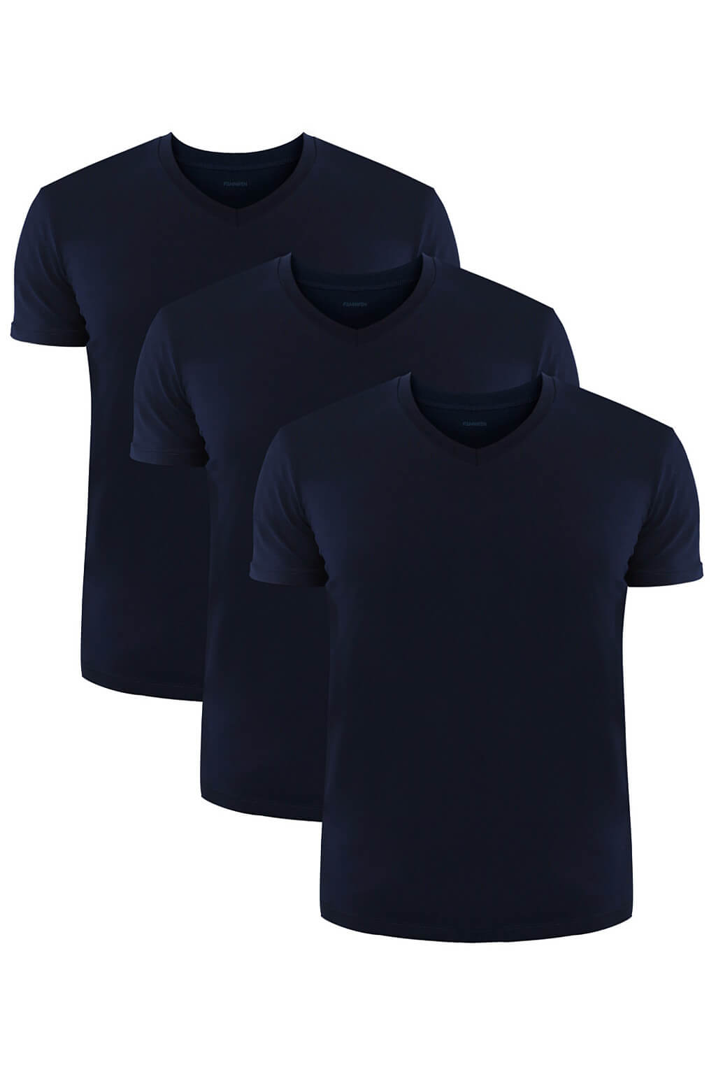 Tezen kvalitní pánské triko do 'V' FTV01 - trojbal M tmavě modrá