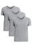 Tezen kvalitní pánské triko do 'V' FTV01 - trojbal šedá 3XL