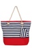 Agnes pruhovaná plážová taška s kapsičkou červená