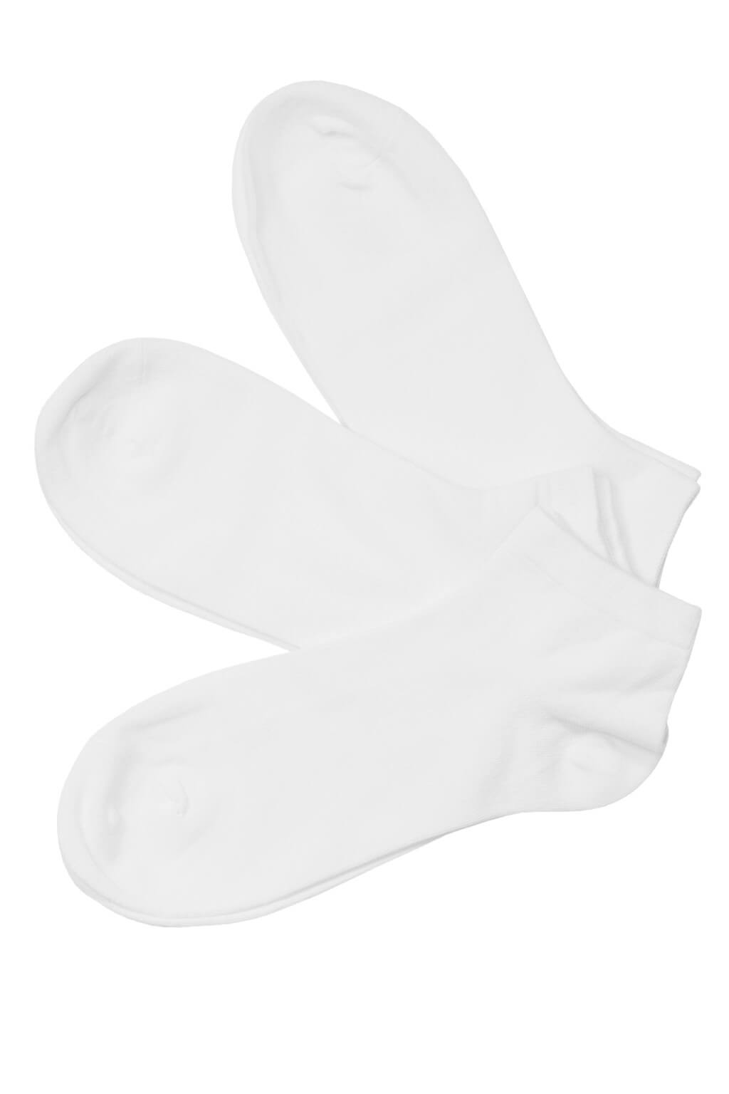 Pánské kotníčkové ponožky bavlněné CM110A- 3 páry 40-44 bílá