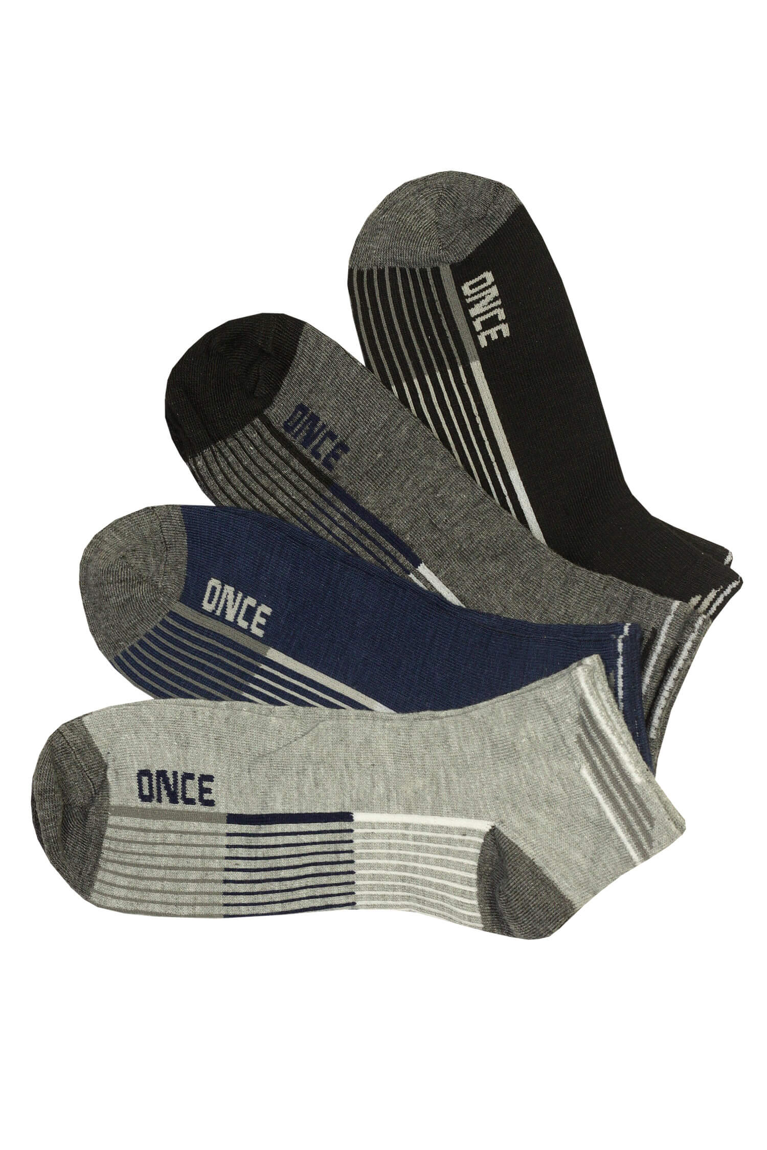 Krátké pánské ponožky bavlna GM426 - 3 páry 40-43 vícebarevná