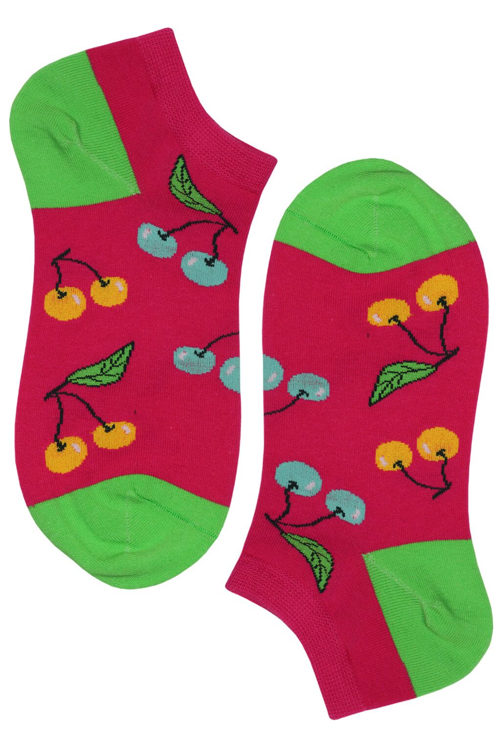 Crazy Cherries kotníčkové bavlněné ponožky ECC2001 35-38 růžová