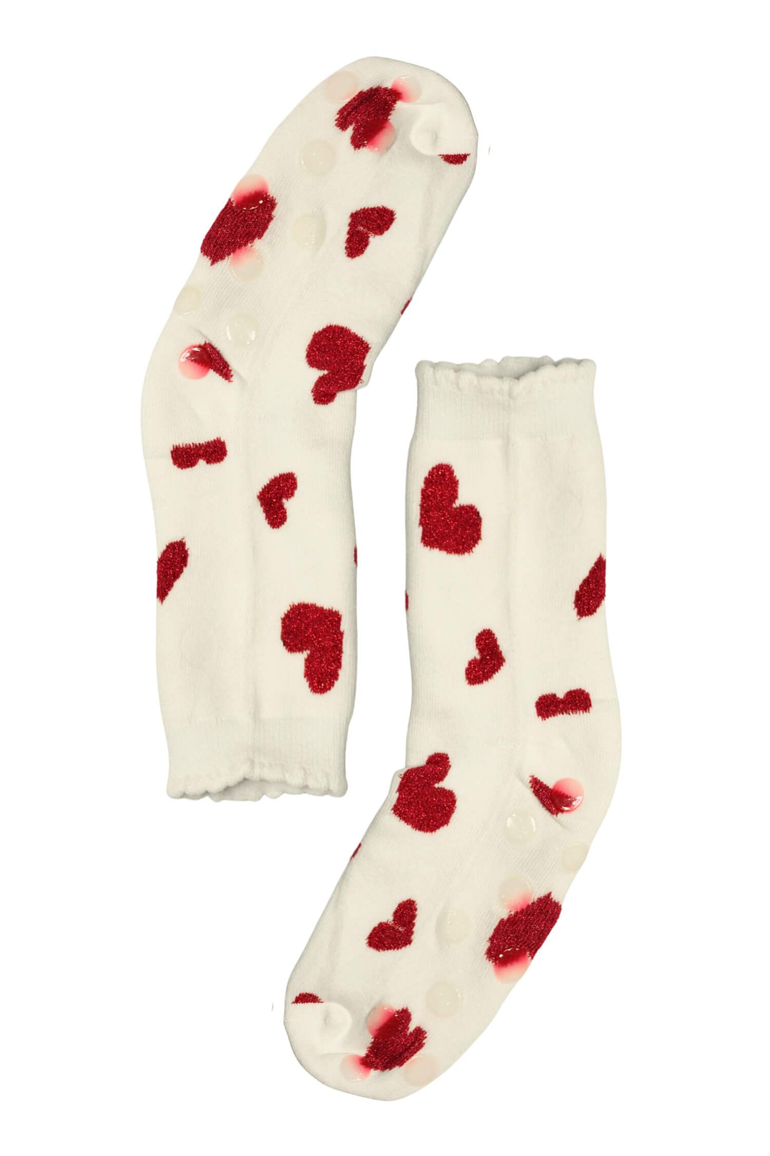 Valentýnky teplé ponožky NPV5092 35-38 bílá
