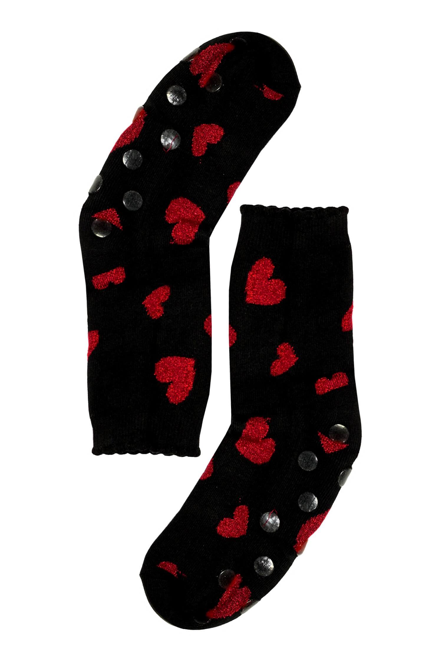 Valentýnky teplé ponožky NPV5092 38-41 černá